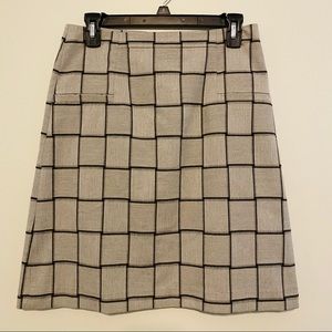 Halogen Gray Black Windowpane Print Mini Skirt Size 2